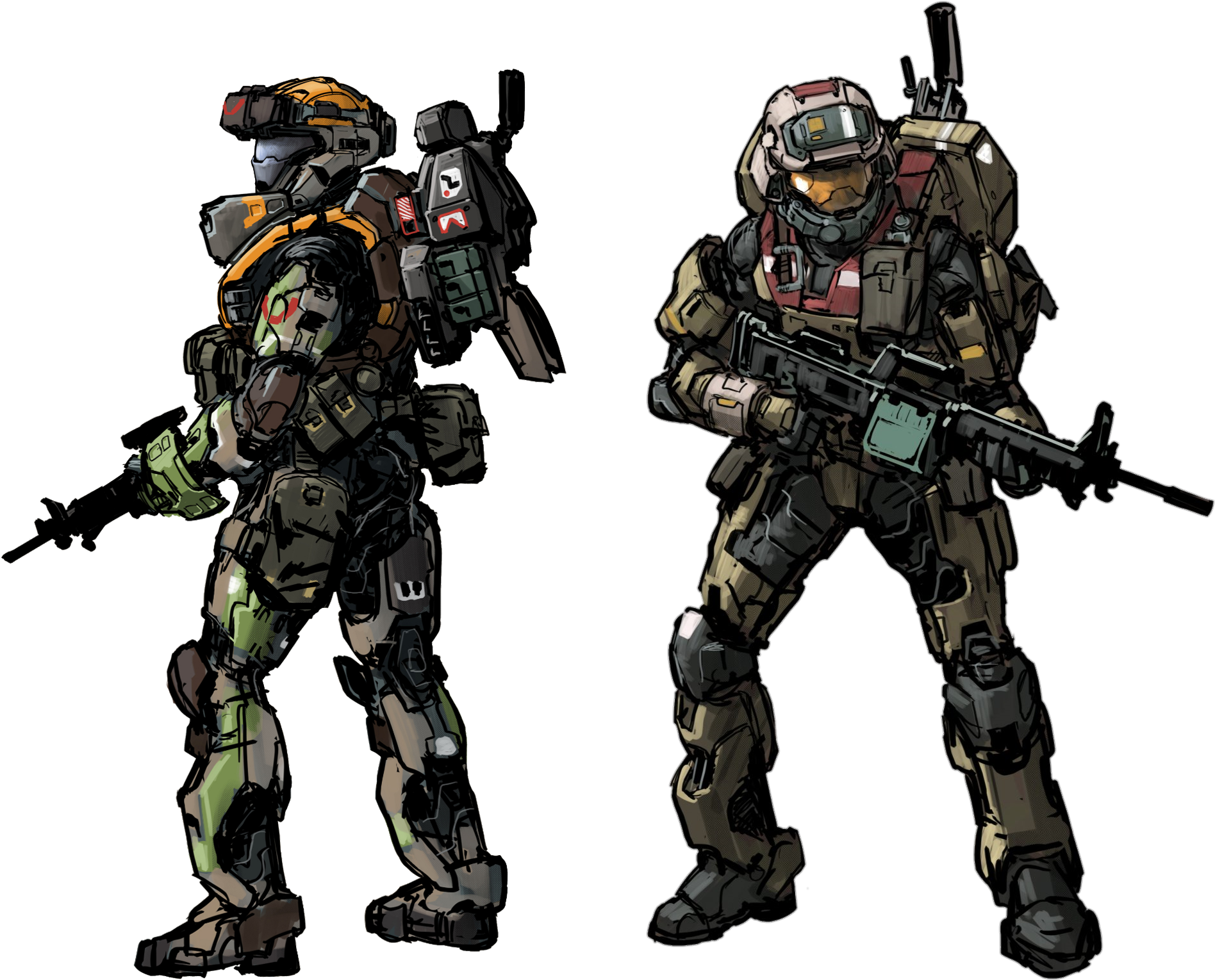 Clip Art Halo Reach Concept Art - Halo Reach Armour Concept Art (2004x1635)