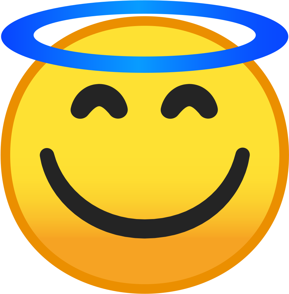 Smiling Face With Halo Icon - Smiley Face With Halo (1024x1024)