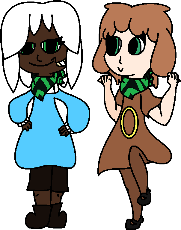 Super Mystery Dungeon, Human Rocky And Kylee By Halo - Cartoon (656x772)