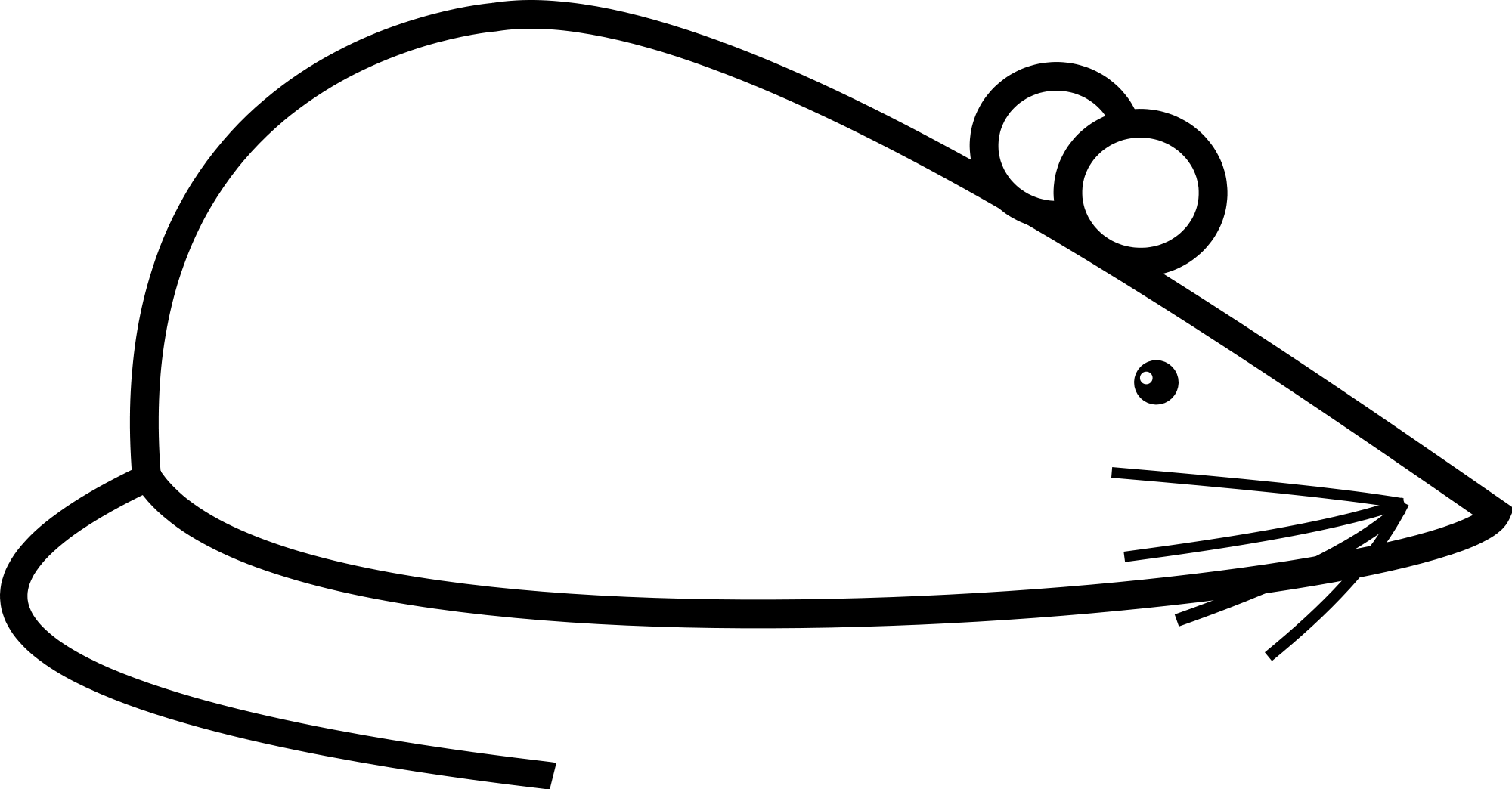 File - Simple Mouse - Svg - Simple Pictures Of Mouse (2000x1044)