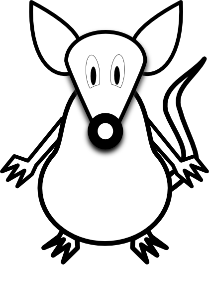 White Mouse Clip Art - Cartoon Tikus (420x597)
