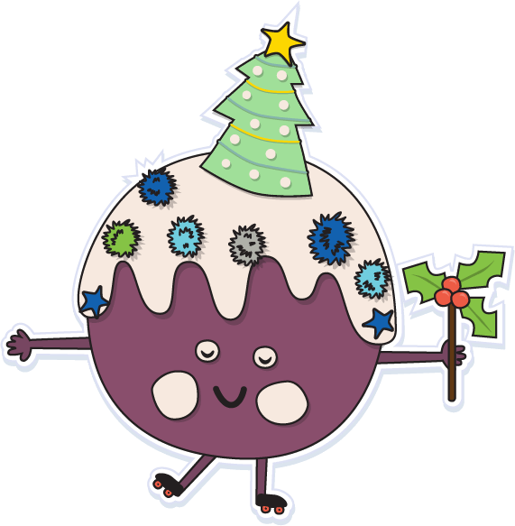 Rocky Christmas Pudding - Christmas Day (571x583)