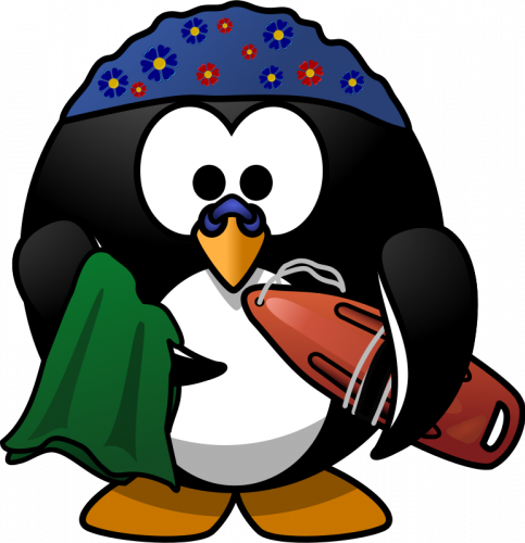 Explore Penguin, Total, And More - Penguin Swimming Clipart (483x500)