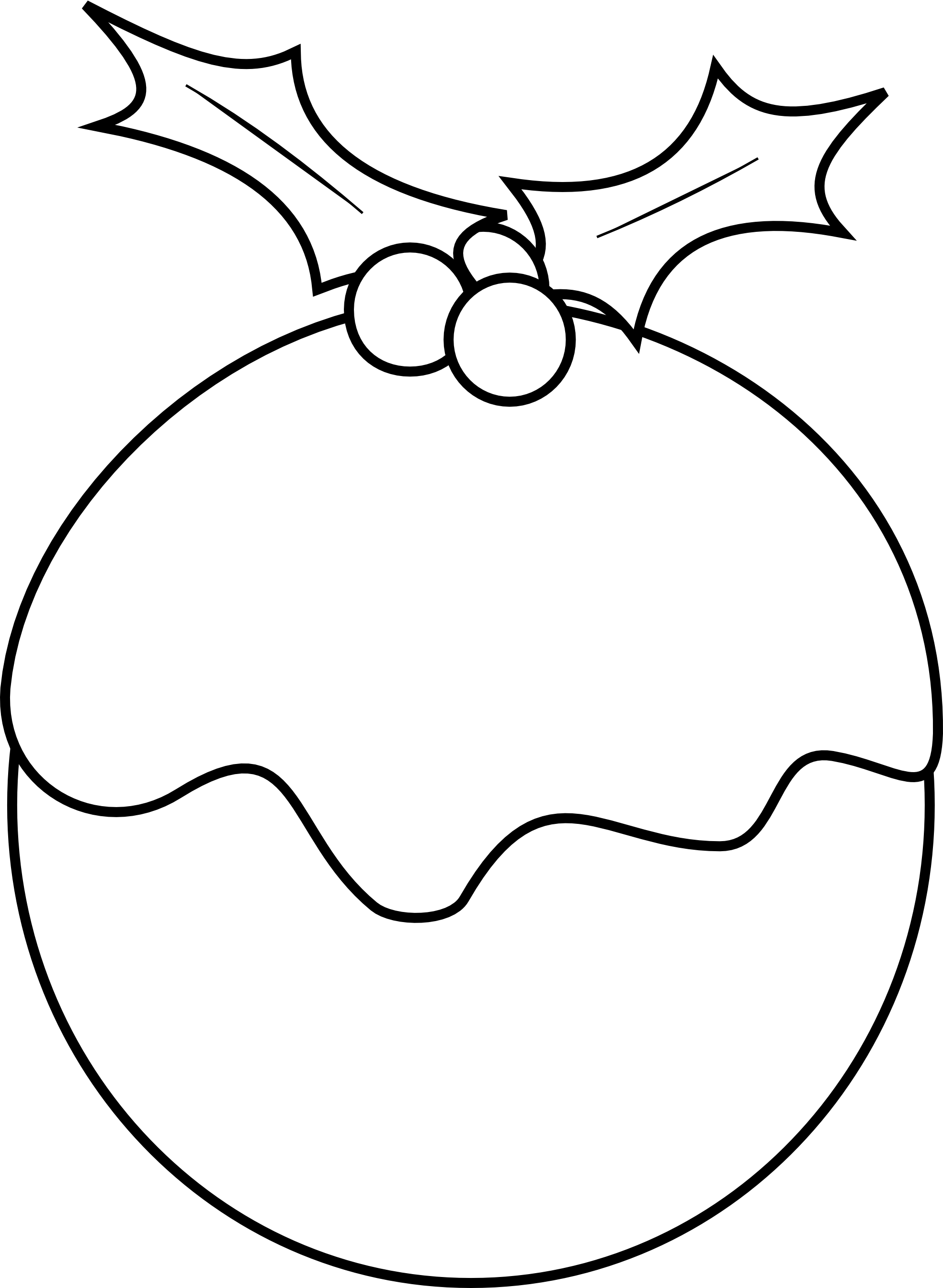 Christmas Pictures To Colour Coloring Pages - Christmas Day (1969x2689)
