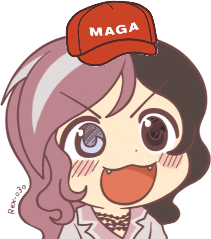 Maga 0 0 Face Pink Nose Facial Expression Cartoon Cheek - Senpai Neo (750x806)