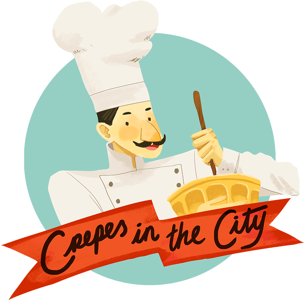 Crepe Drawing Cartoon - Crepes In The City (1000x1000)