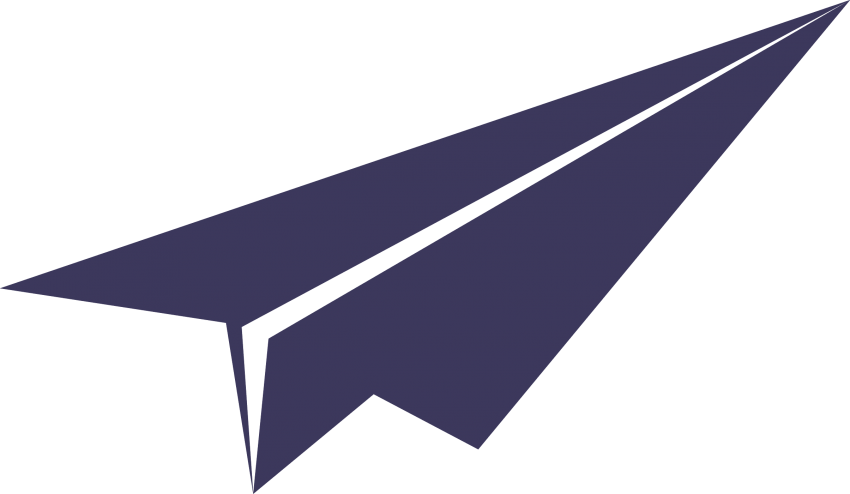Blue Paper Plane Png - Portable Network Graphics (850x494)