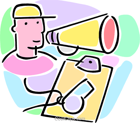 Coach With A Clipboard Royalty Free Vector Clip Art - Coach With A Clipboard Royalty Free Vector Clip Art (480x422)