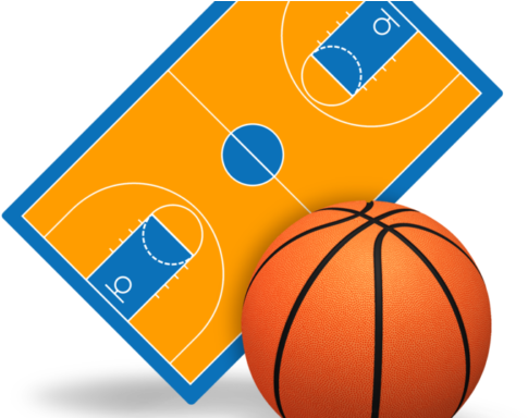 Clip Art Royalty Free Stock Basketball Coach Clipart - Basketball Court (500x383)
