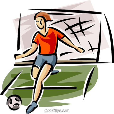 Soccer Player Kicking Ball Royalty Free Vector Clip - Goalkeeper (480x476)