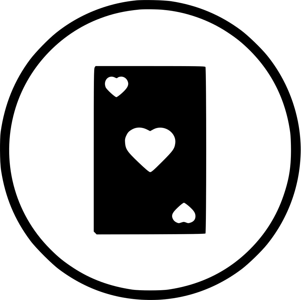 Card Heart Poker Casino Playing Gamble Blackjack Comments - Clip Art (981x980)
