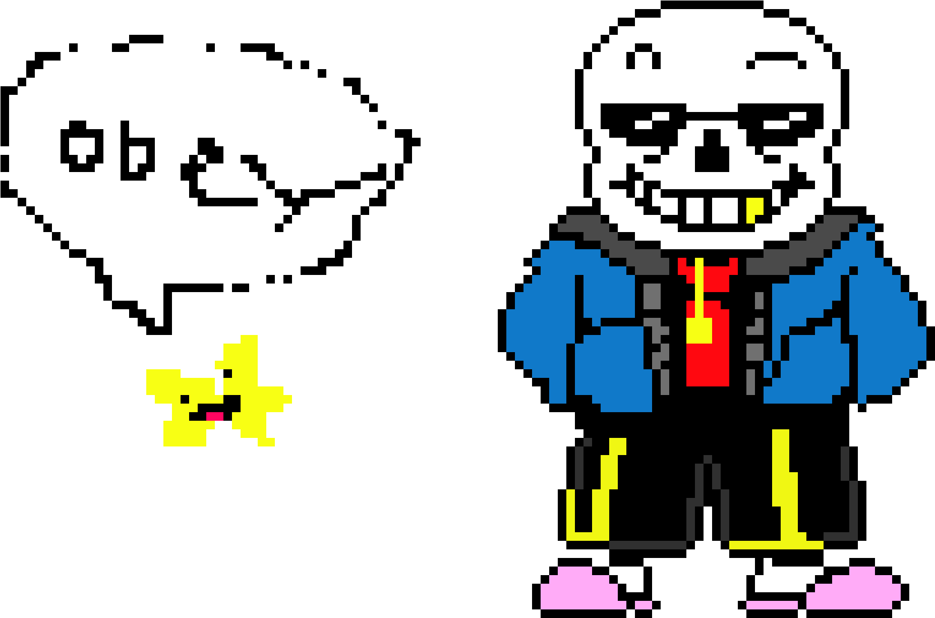 Plz Obey Revert Fell Sans - Pixel Art De Sans (2431x1258)