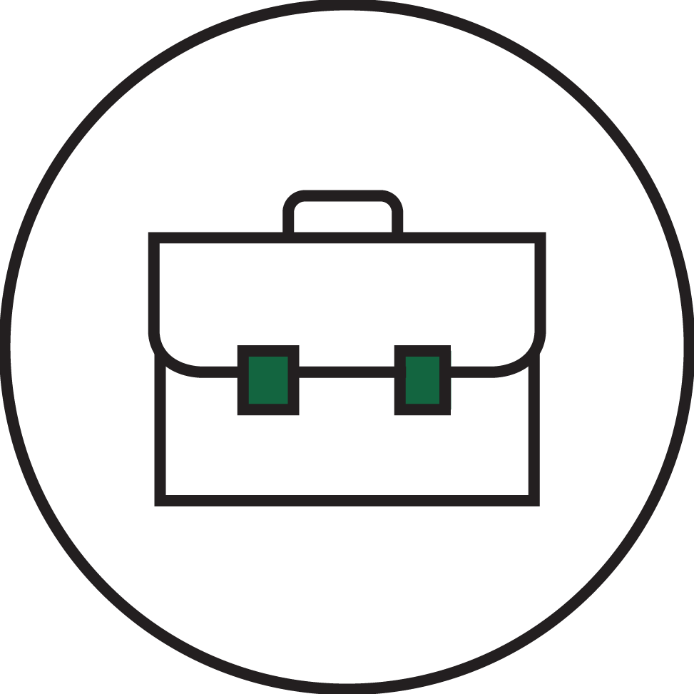 Enterprise Sector - Minimalist Briefcase Icon (973x973)