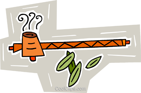 Peace Pipe Royalty Free Vector Clip Art Illustration - Indianer Friedenspfeife Clipart (480x318)
