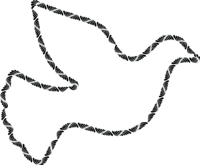 Columbidae Doves As Symbols Peace Symbols Drawing - Dove Clipart (413x340)