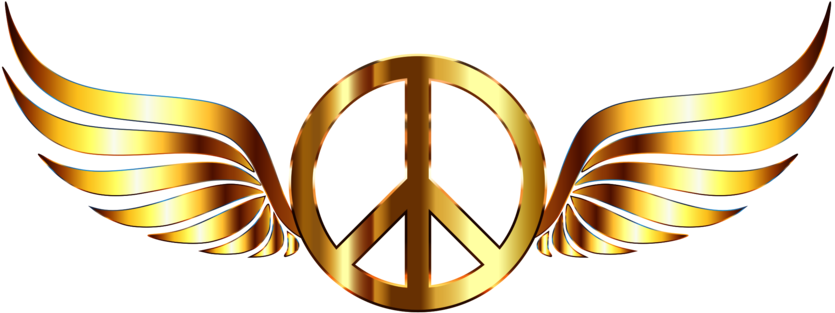 Peace Symbols Gold Computer Icons - Gold Peace (890x340)
