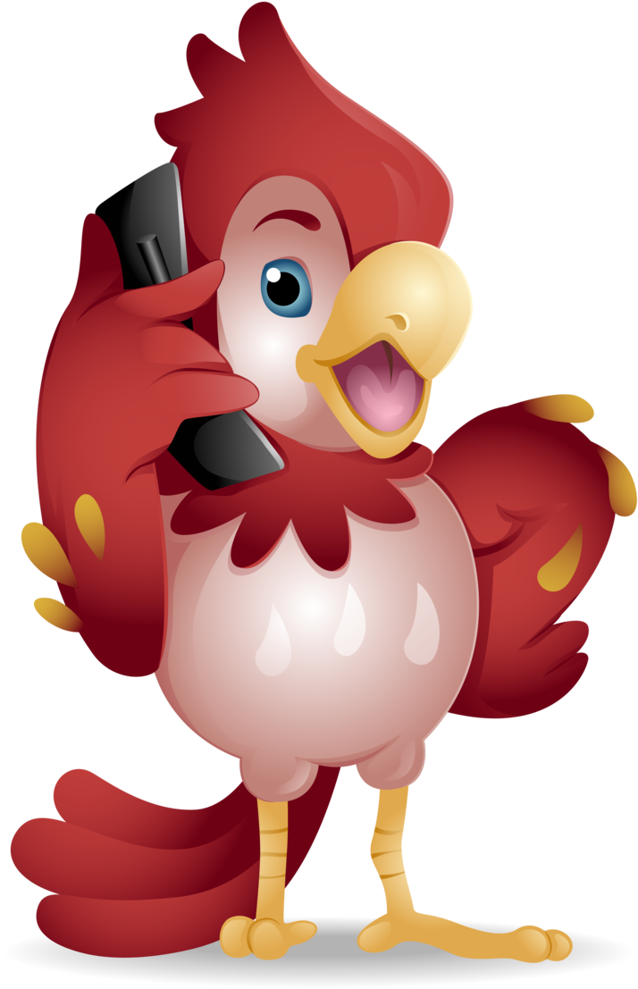 Is Dedicated To Listening To Your Thoughts, Ideas, - Parrot Talking On The Phone (848x1161)