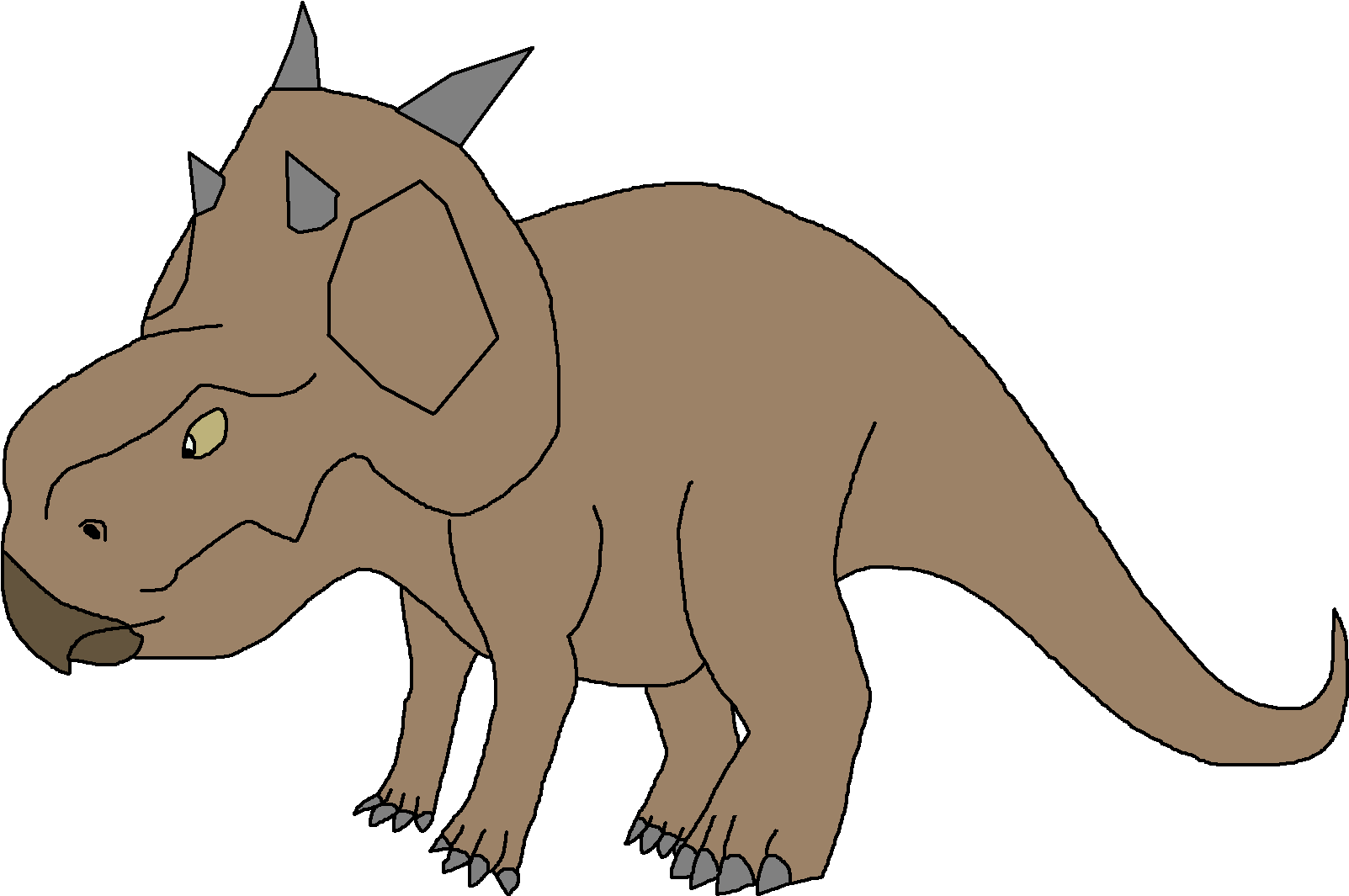Dinosaur Fossil Clipart At Getdrawings - Dinosaur Pedia Wiki Pachyrhinosaurus (1622x1087)