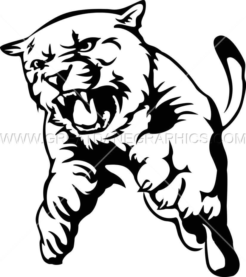 Clipart Black And White Download Drawing At Getdrawings - Cougar Black And White Png (825x930)