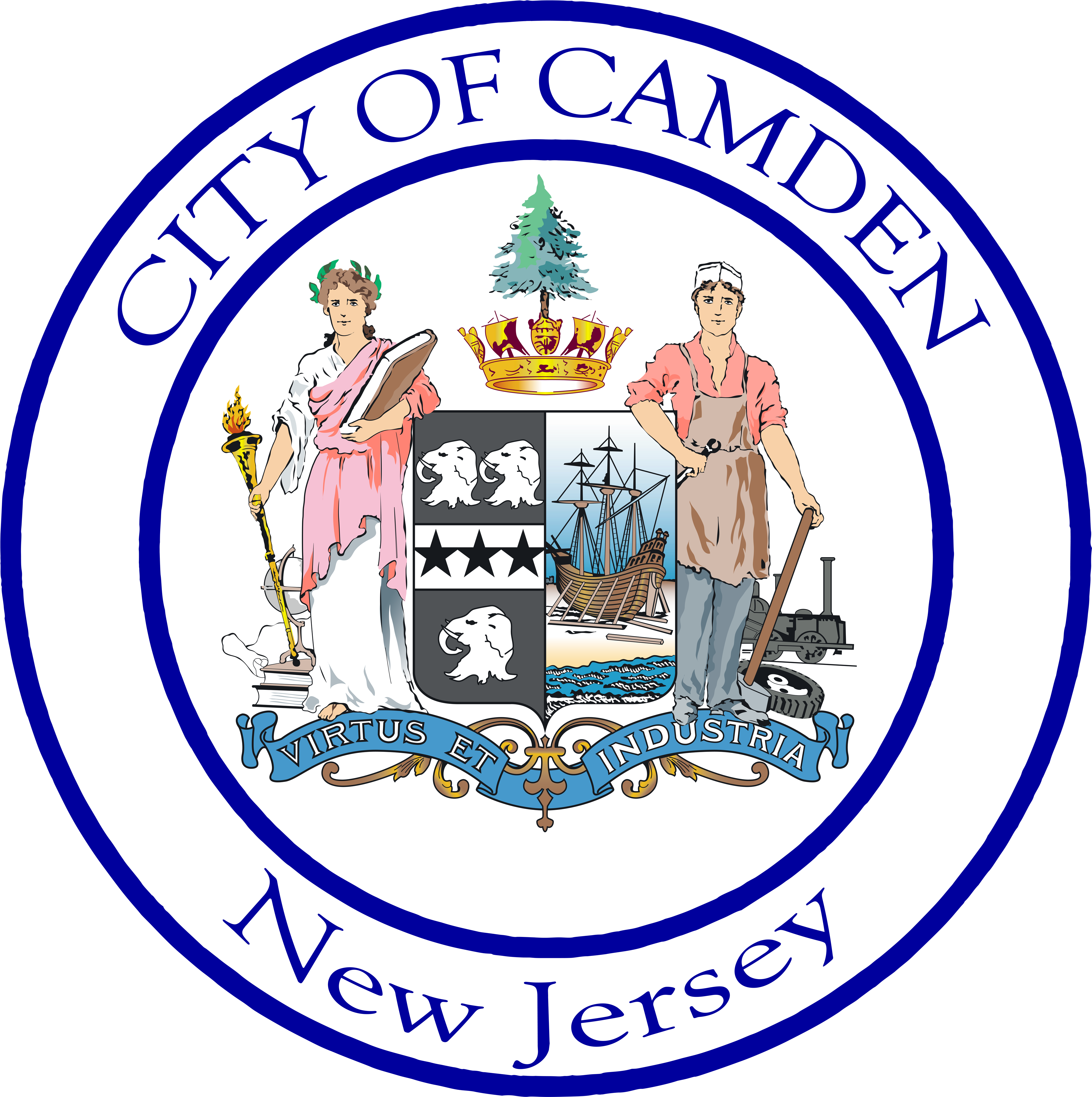 Cc Seal With Ring Tr - City Of Camden Logo (4350x4350)