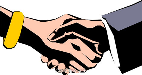 Hands Shaking Royalty Free Vector Clip Art Illustration - Illustration (480x253)