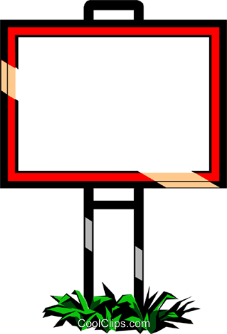 Real Estate Sign Royalty Free Vector Clip Art Illustration - Sold Sign Clip Art (327x480)