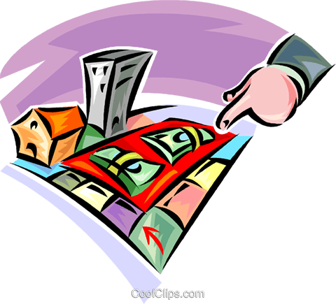 Real Estate Board Game Royalty Free Vector Clip Art - Real Estate Board Game Royalty Free Vector Clip Art (480x435)