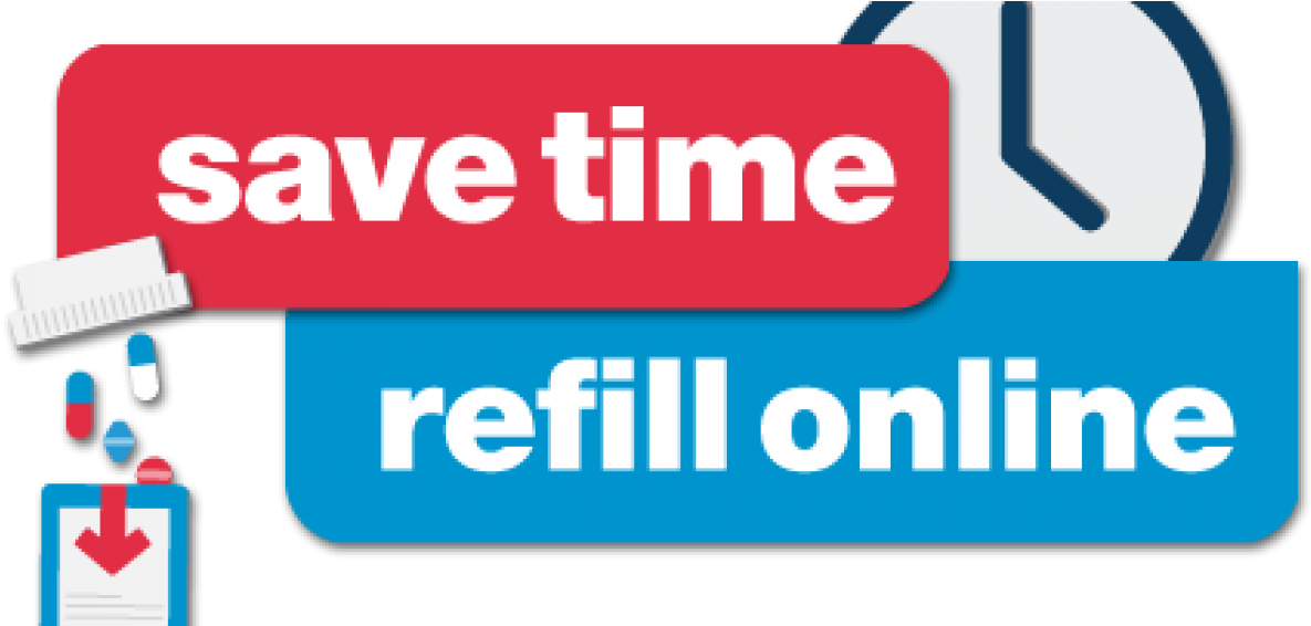 Pharmacy Clipart Refill Free - Refill Your Prescription Online (1200x565)