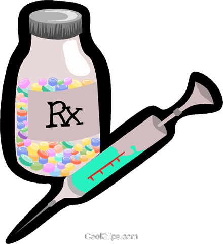 Rx Prescription Bottle Clipart - Flu Shot Clinic Im (440x480)