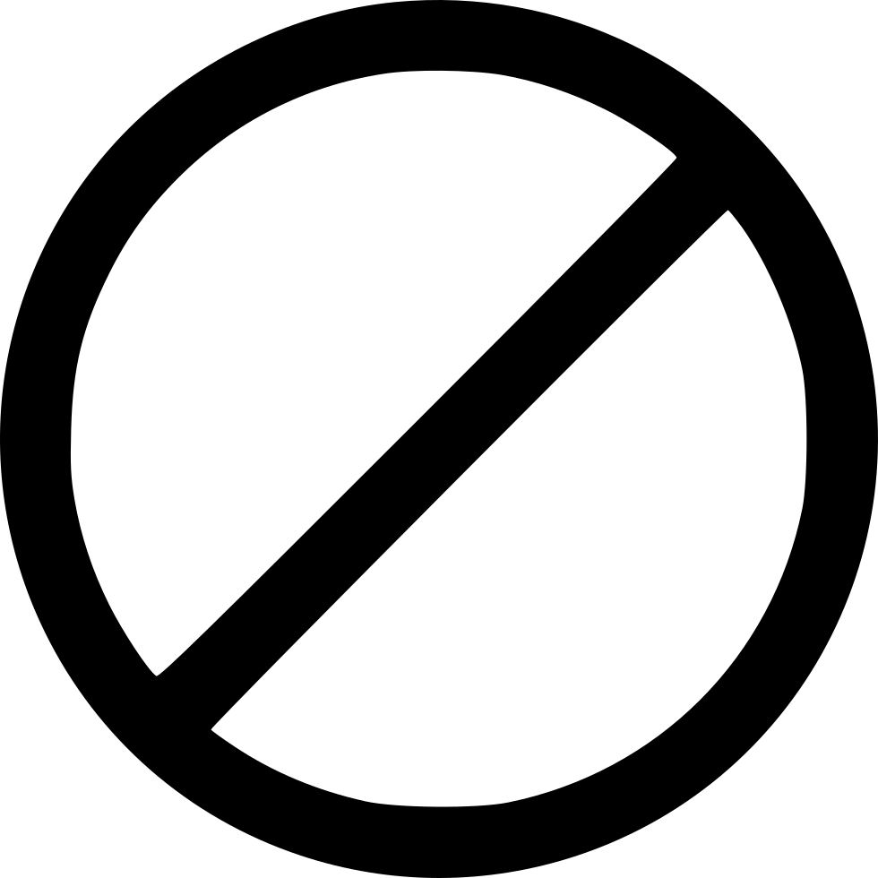 No Entry Sign Svg Png Icon Free Download 566996 Construction - No Symbol Black Transparent (980x980)