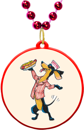 Clip Art Free Library New Orleans Lucky Dogs Theme - Mardi Gras Medallion Beads Png (450x530)