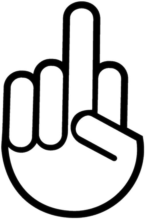 Sticker Jdm The Shocker Doigt D Honneur Caryon Cartoon - Doigt D Honneur Png (800x800)