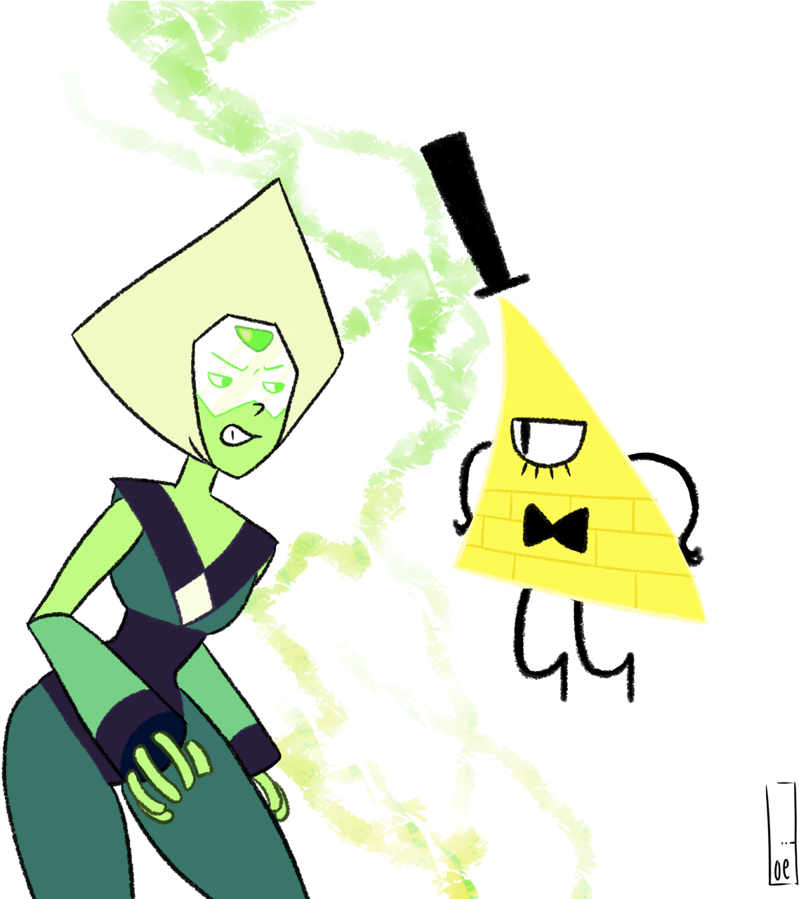 Fight Between Space Dorito Demon Stronger Than - Cartoon (1280x1280)