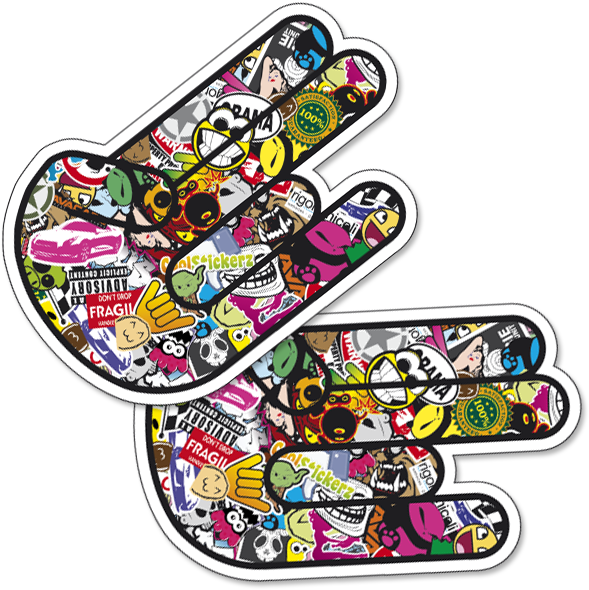 Shocker Hand Stickers Coolstickerz - Hand Sticker Bomb (600x600)