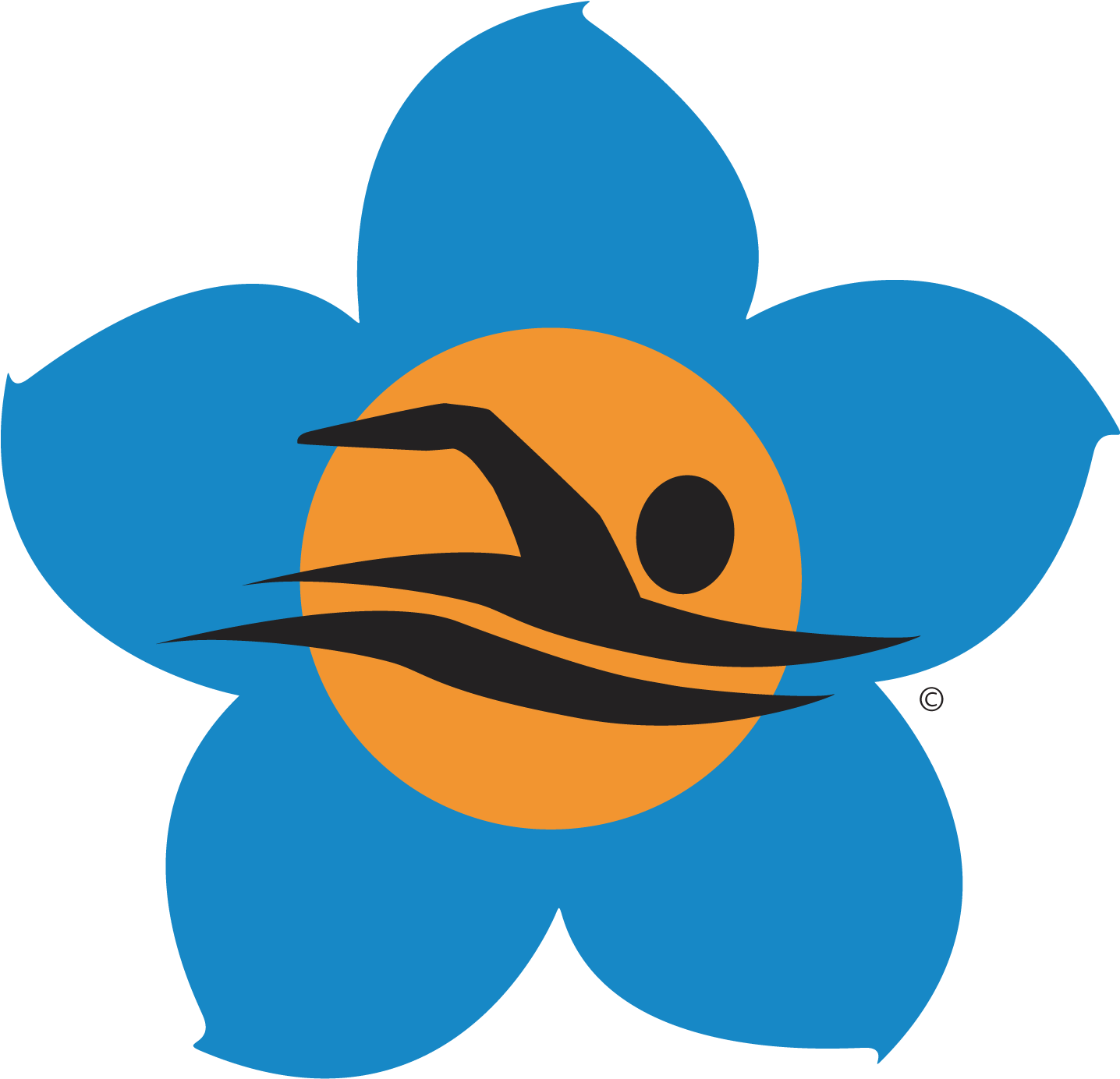 Dementia Friendly Swimming Logo Dementia Friendly Swimming - Forget Me Knot Png (1440x1390)