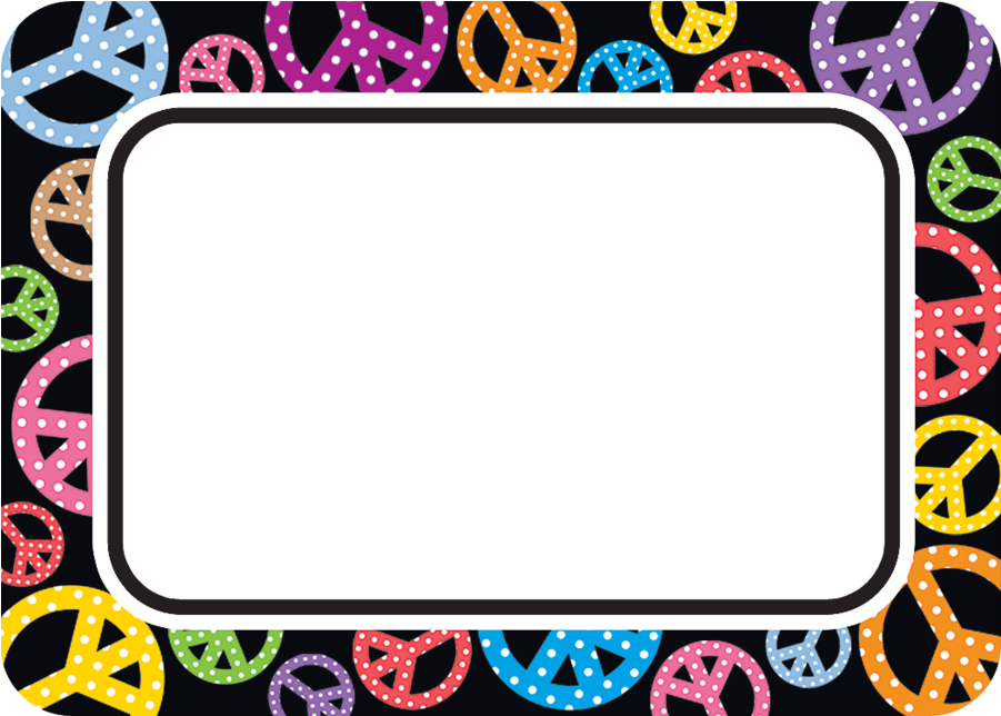 Peace Signs Themes Decorative Teacher Created Resources - Peace Sign Name Tags (900x900)