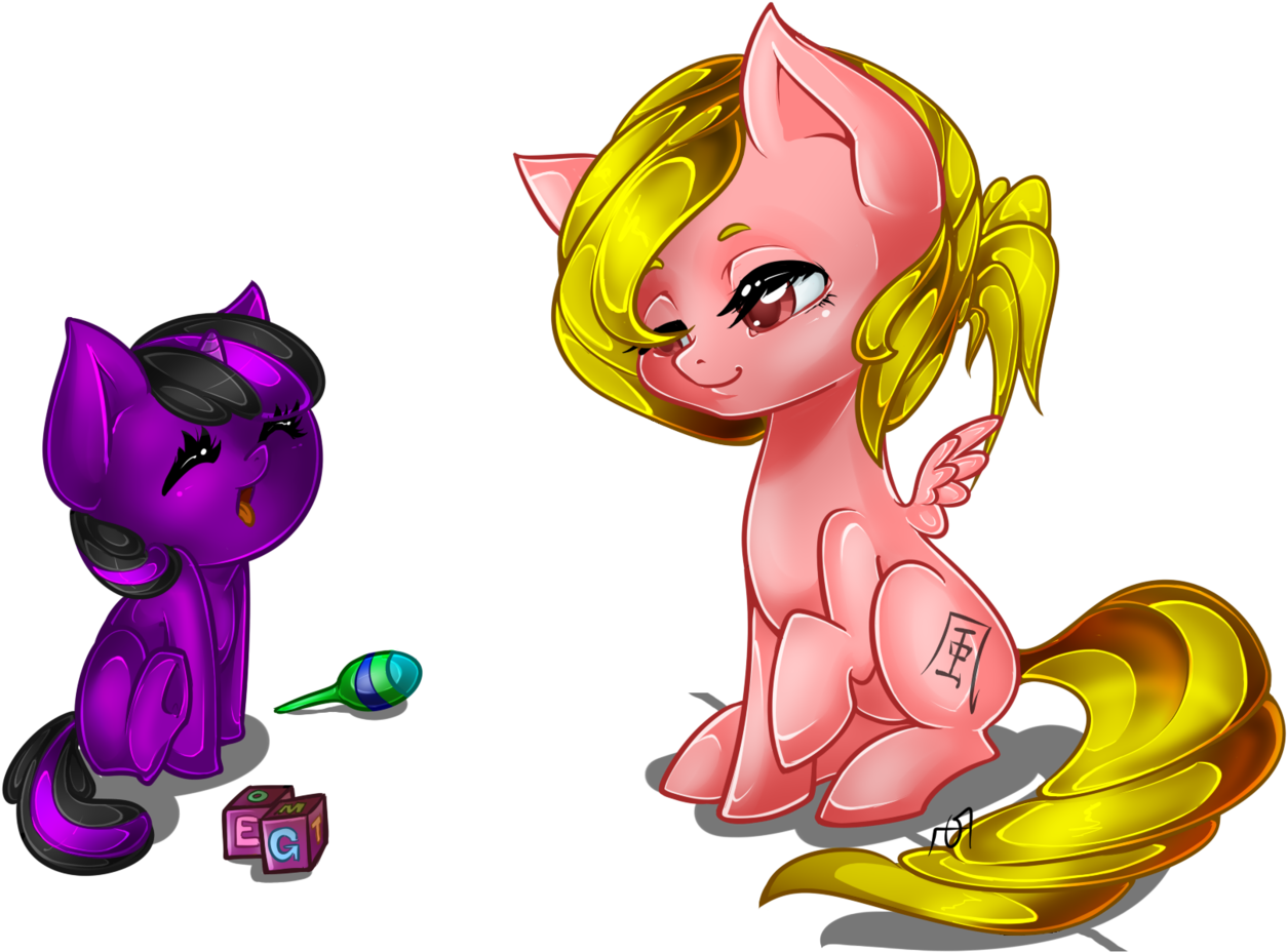 Parka-posy, Blocks, Cute, Foal, Oc, Oc - Cartoon (1280x955)