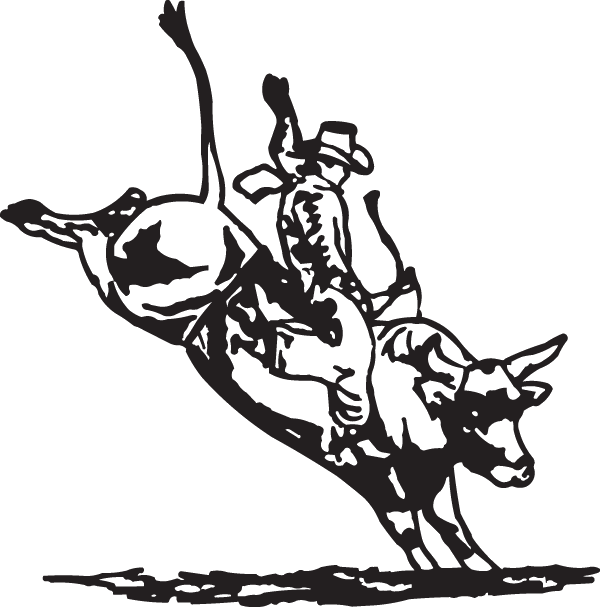 Poop Clipart Bull - Bull Riding Drawings Easy (600x607)