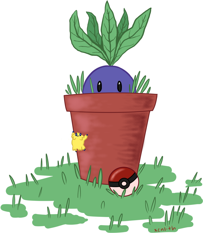 Oddish In A Pot Weasyl Root Older - Zipped Hoodie (1024x1024)
