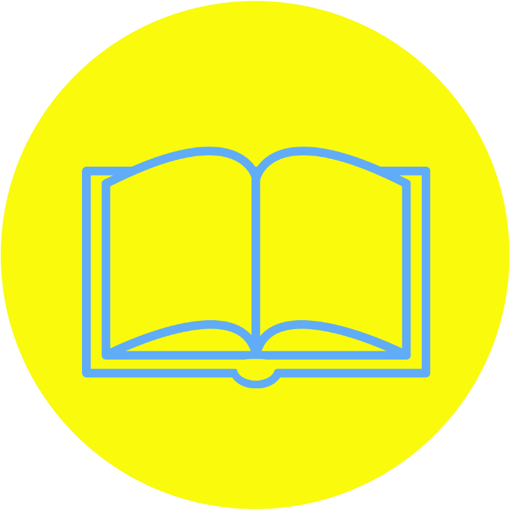 Book Yellow Circle Pmg - Black Book Outline Png (750x759)