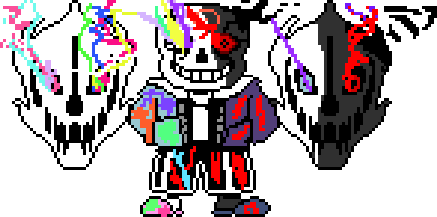 Sans/colortale Corruption Sans - Undertale Tshirt White Color Drawstring Bag - White/one (1480x740)