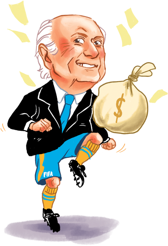 Fifa Rocked By Corruption Scandal - Cartoon (652x900)