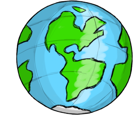 Globe Clipart Cute - Globe Transparent Clip Art (640x480)