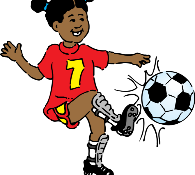 Soccer Clip Art Free Soccer Football Clipart Funny - Girls Playing Football Clipart (670x600)