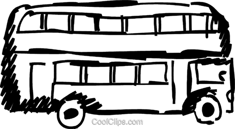 Double Decker Bus Royalty Free Vector Clip Art Illustration - Double Decker Bus Royalty Free Vector Clip Art Illustration (480x264)