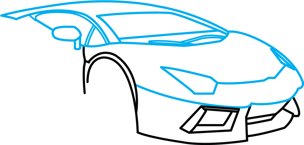 Graphic Freeuse Library How To Draw Lamborghini Aventador - Car Lamborghini Drawing (1280x720)