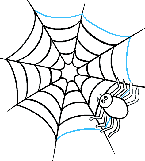 Jpg Freeuse Library Step By At Getdrawings - Step By Step Spider Web Easy (678x600)