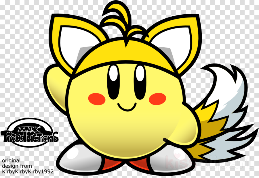 Kirby Tails Clipart Meta Knight Tails Sonic Chaos - Kirby Yellow (900x620)