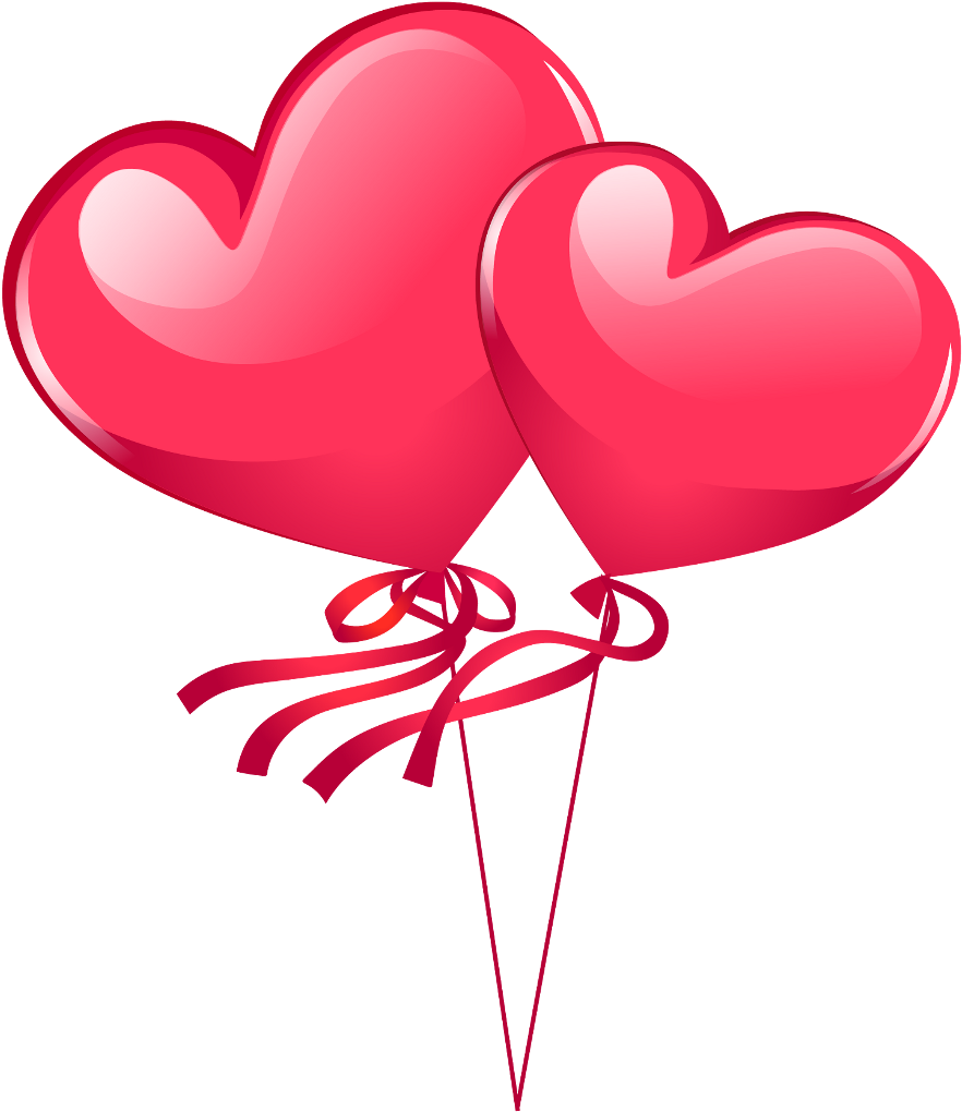 Clipart Png Hearts Love Balloon - Pink Heart Balloons Png (1024x1150)