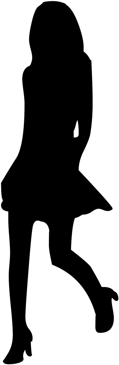 Girl Sad Silhouette Transparent (454x1280)